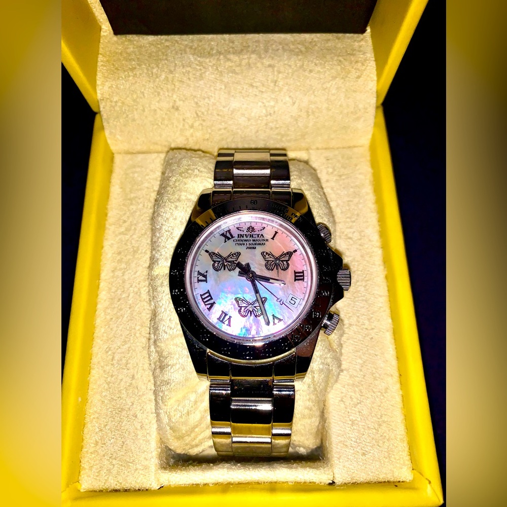 Gently Worn Invicta Butterfly Chronological Women’s Wristwatch
